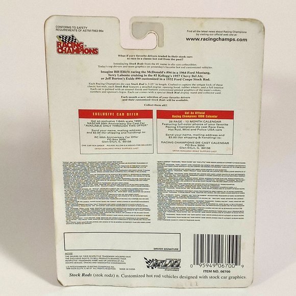 STOCK RODS #33 Tabasco Race Car 1998 Racing Champions1/64 Diecast NEW N57 - Picture 3 of 6